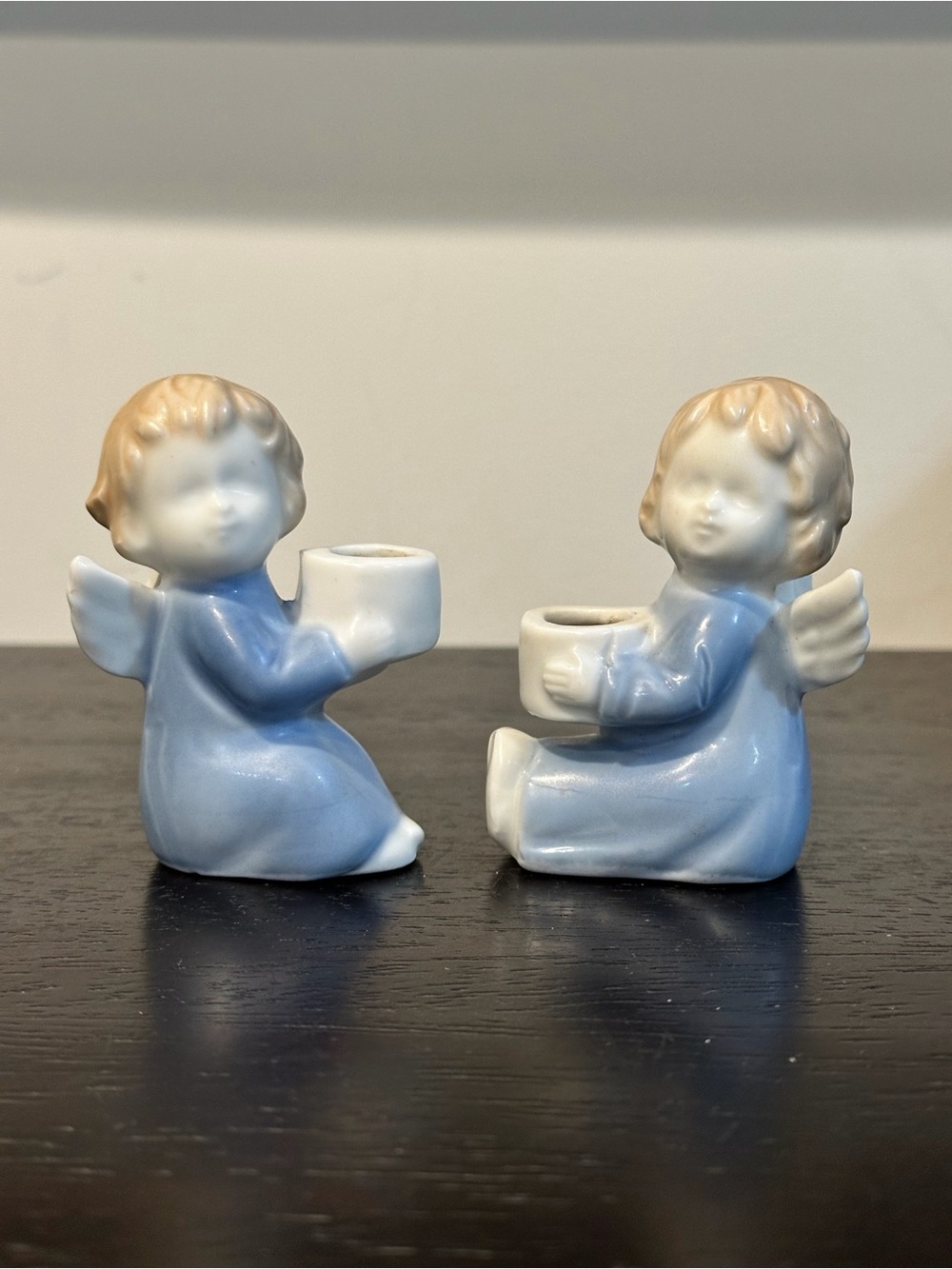 Colonial Candle Blue Angel Pair Tealight Holders - Picture 3 of 10